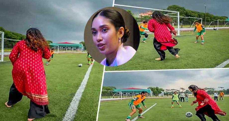 বাঁ পায়ে গোল করে চমক দেখালেন জাইমা রহমান  