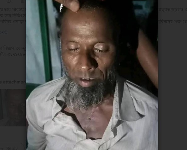 কেন্দুয়ার অজ্ঞাত ব্যক্তিকে অচেতন অবস্থায় ফেলে গেছে মাইক্রোবাস