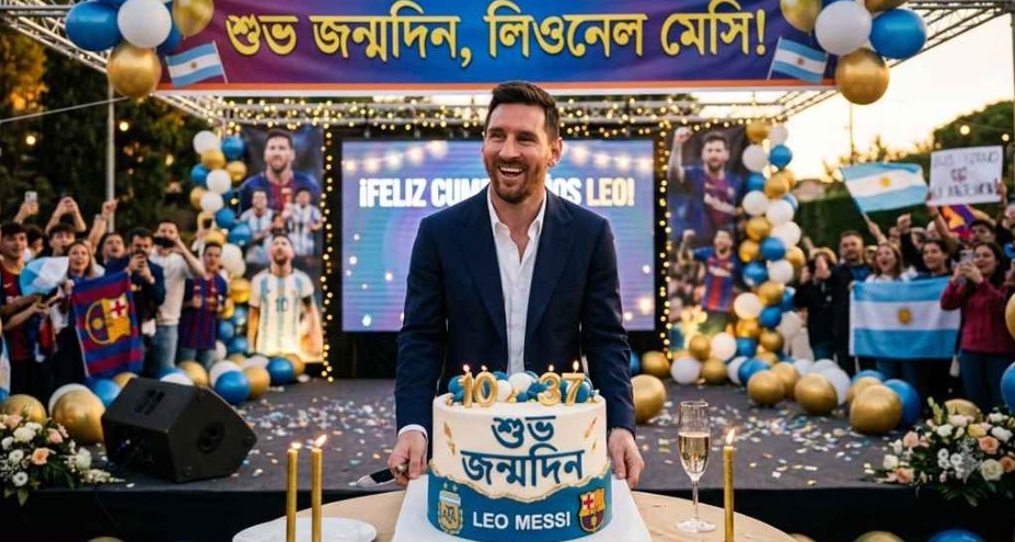 শুভ জন্মদিন ফুটবল জাদুকর লিওনেল মেসি  