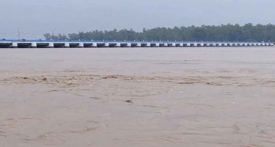 নীলফামারীর ডিমলার ডালিয়া পয়েন্ট তিস্তা নদীর পানি-ছবি: সংগৃহীত  