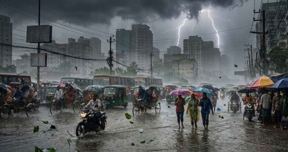 ঢাকাসহ সারাদেশে ঝড়বৃষ্টি হতে পারে ৫ দিন, তিন বিভাগে ভারী বৃষ্টির শঙ্কা 