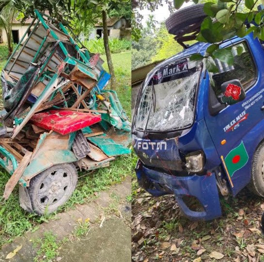 কেন্দুয়ায় ভারতীয় কম্বলবোঝাই পিকআপ ও অটোরিকশা সংঘর্ষে ১জন নিহত