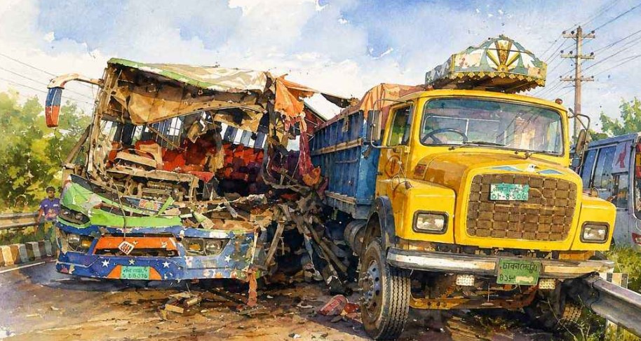 জুলাই মাসে সড়ক দুর্ঘটনায় ৪১৬ মৃত্যু  