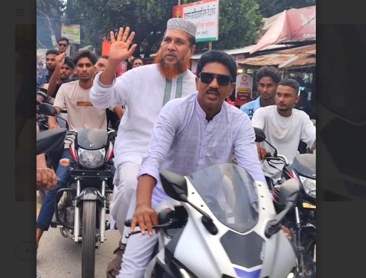 বাহাদুরপুর ইউপি চেয়ারম্যান পদে প্রার্থিতার জানান দিলেন ওহাব প্রামানিক, মোটরসাইকেল শোডাউন