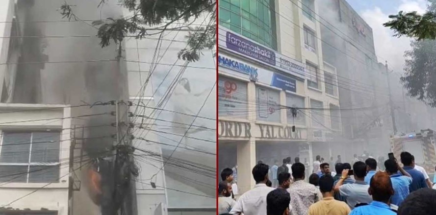 ধানমন্ডিতে বহুতল ভবনে আগুন, নিয়ন্ত্রণে ৪ ইউনিট