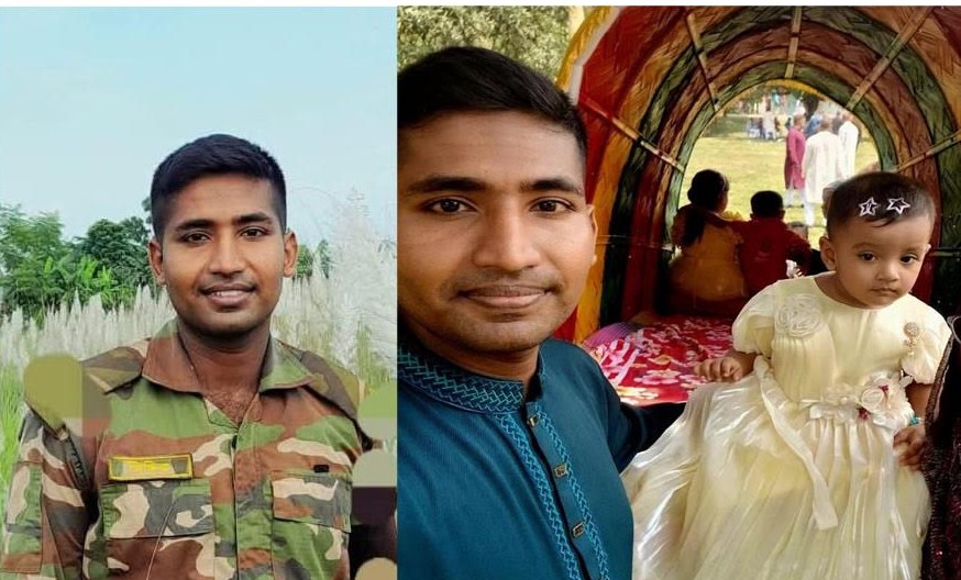 চট্টগ্রামে ট্যাংক দুর্ঘটনা সৈনিক পিয়াসের শেষ বিদায়ে কাঁদল মালিপাড়া, বাবাহারা ছোট্ট মেয়ে