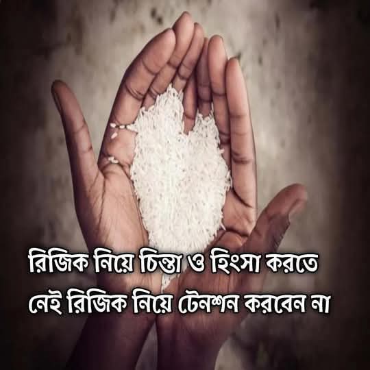 রিজিক নিয়ে চিন্তা ও হিংসা করতে নেই, মহান আল্লাহ্ একমাত্র দাতা