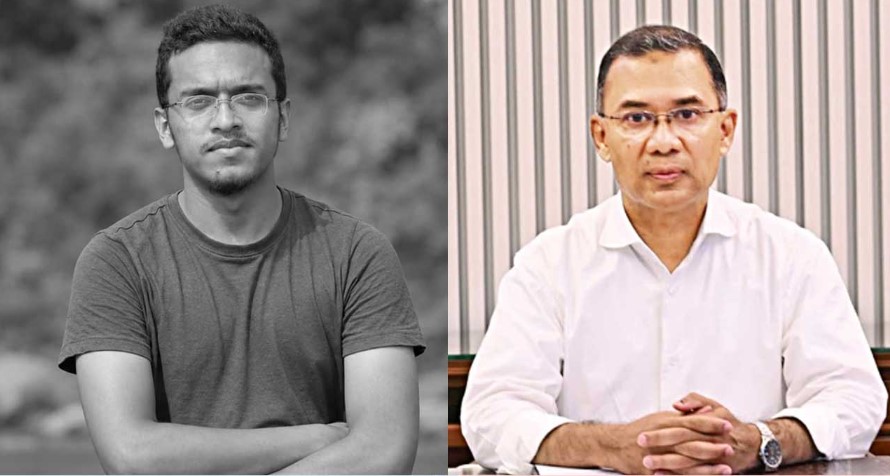 আবরার ফাহাদ ও প্রধানমন্ত্রী তারেক রহমান। ছবি: সংগৃহীত