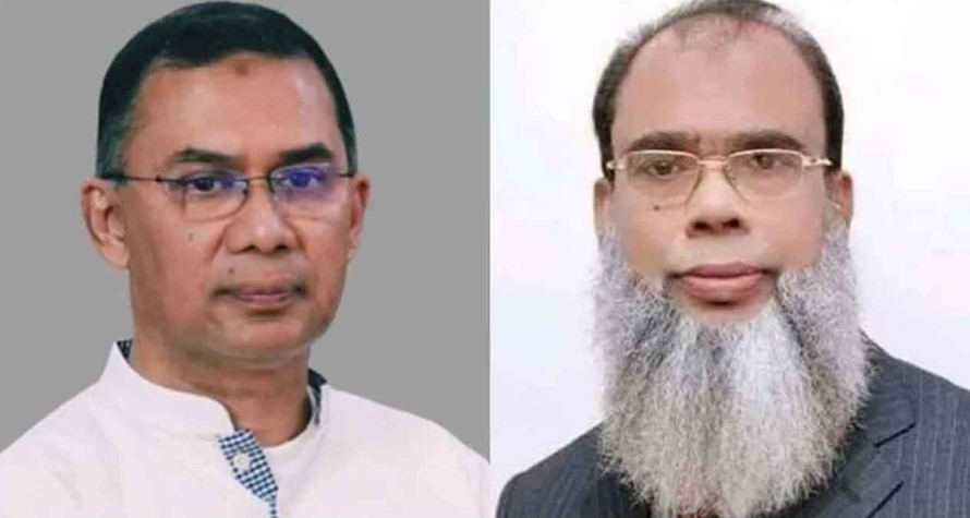 প্রধানমন্ত্রী তারেক রহমান ও বিএনপির বাণিজ্যবিষয়ক সম্পাদক সালাহউদ্দিন আহমেদ। 